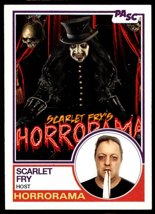 Horror Host Scarlet Fry signed Trading Card