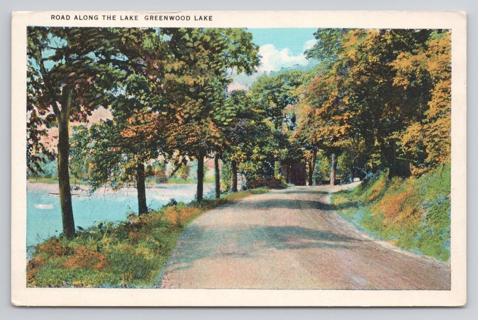 Postcard Road Along The Lake Greenwood