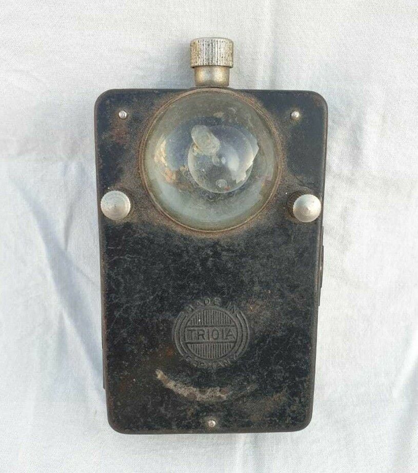 Rare 1920\'s Old Antique Iron Vintage Railway Rare 3 in 1 Battery Torch , Germany
