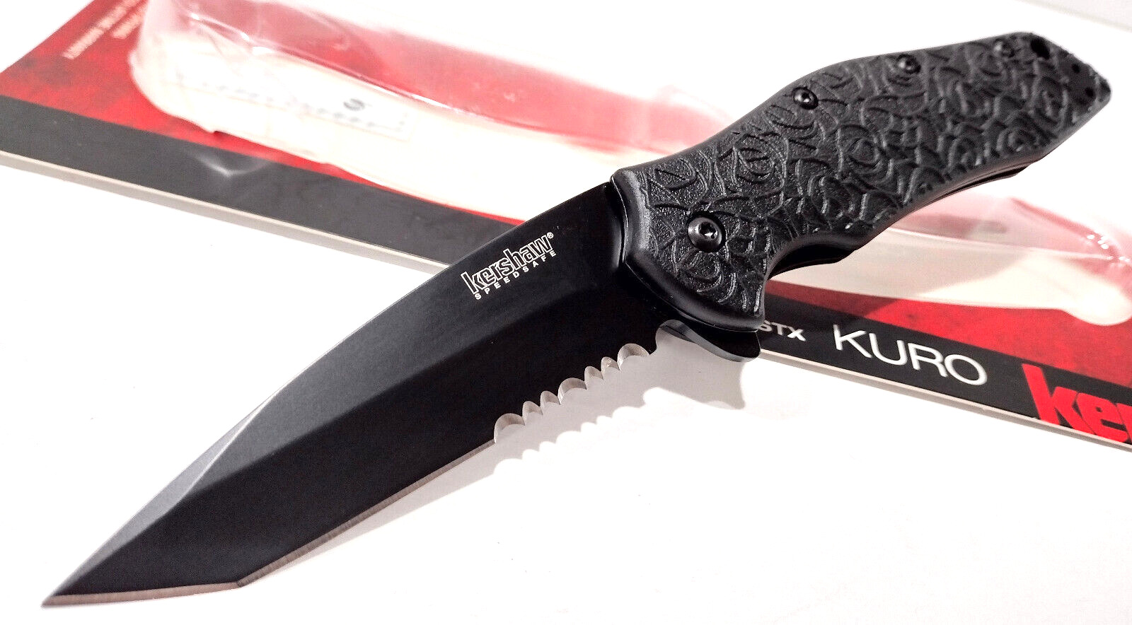 KERSHAW KS1835 KURO Tactical Spring Open Assisted Folding Pocket Knife EDC