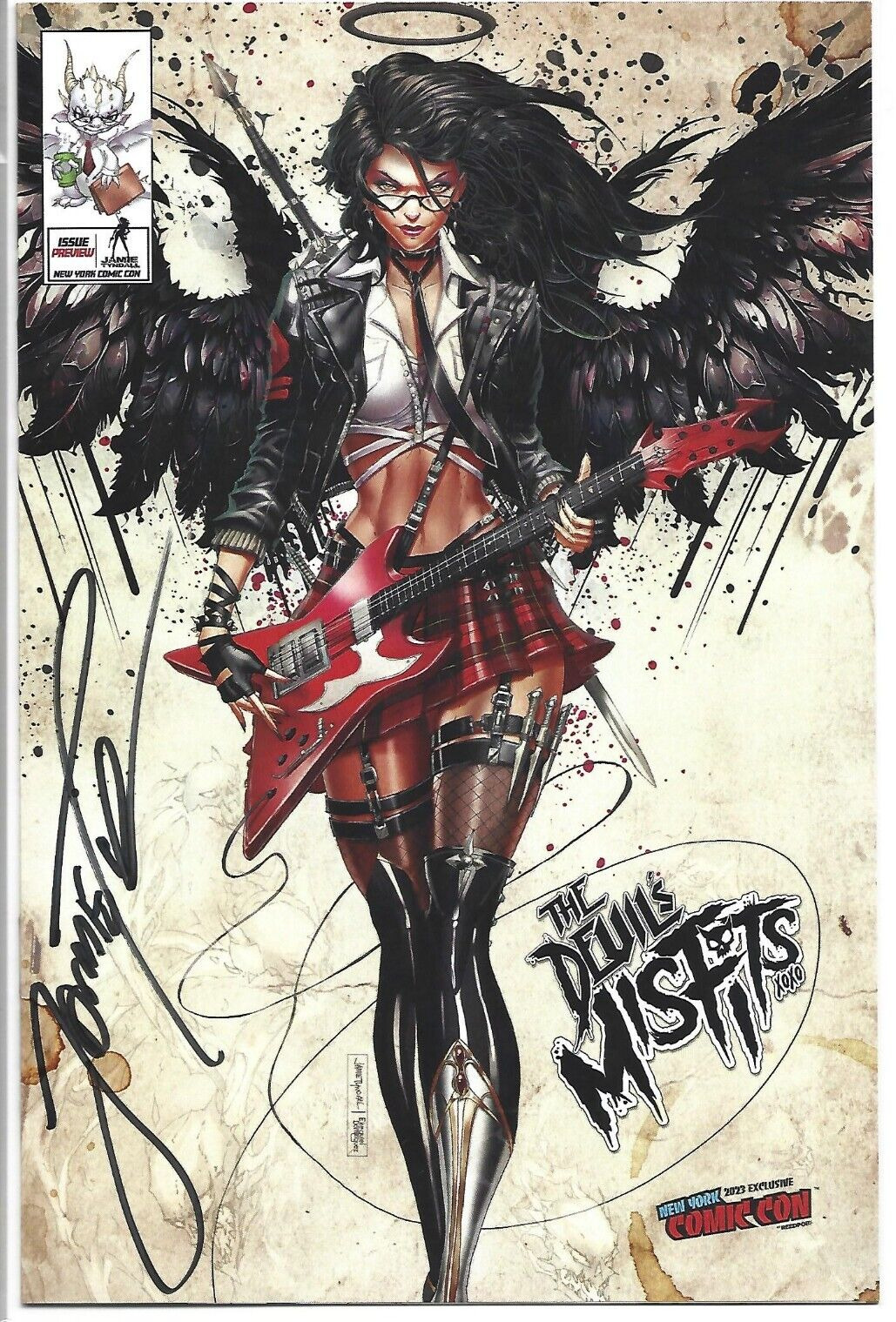 DEVIL\'S MISFITS PREVIEW NYCC EXCLUSIVE SIGNED BY JAMIE TYNDALL W/COA NEW UNREAD