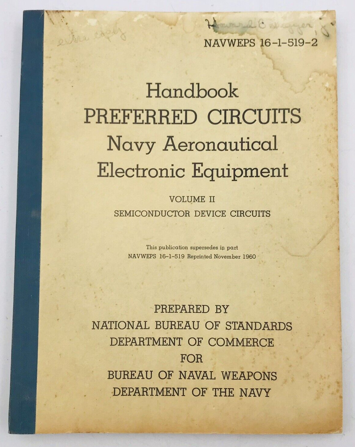 April 1962 Preferred Circuits Navy Aeronautical Electronic Equipment Handbook V2