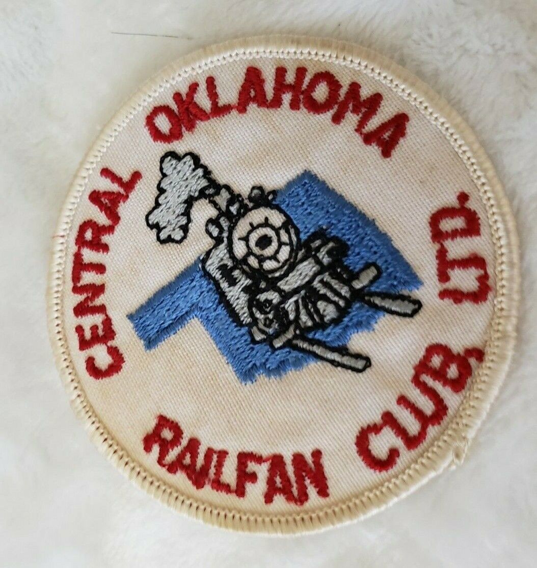 Vintage Central Oklahoma Rail Fan Club Limited Patch 1950s 1960s Railroad RARE 