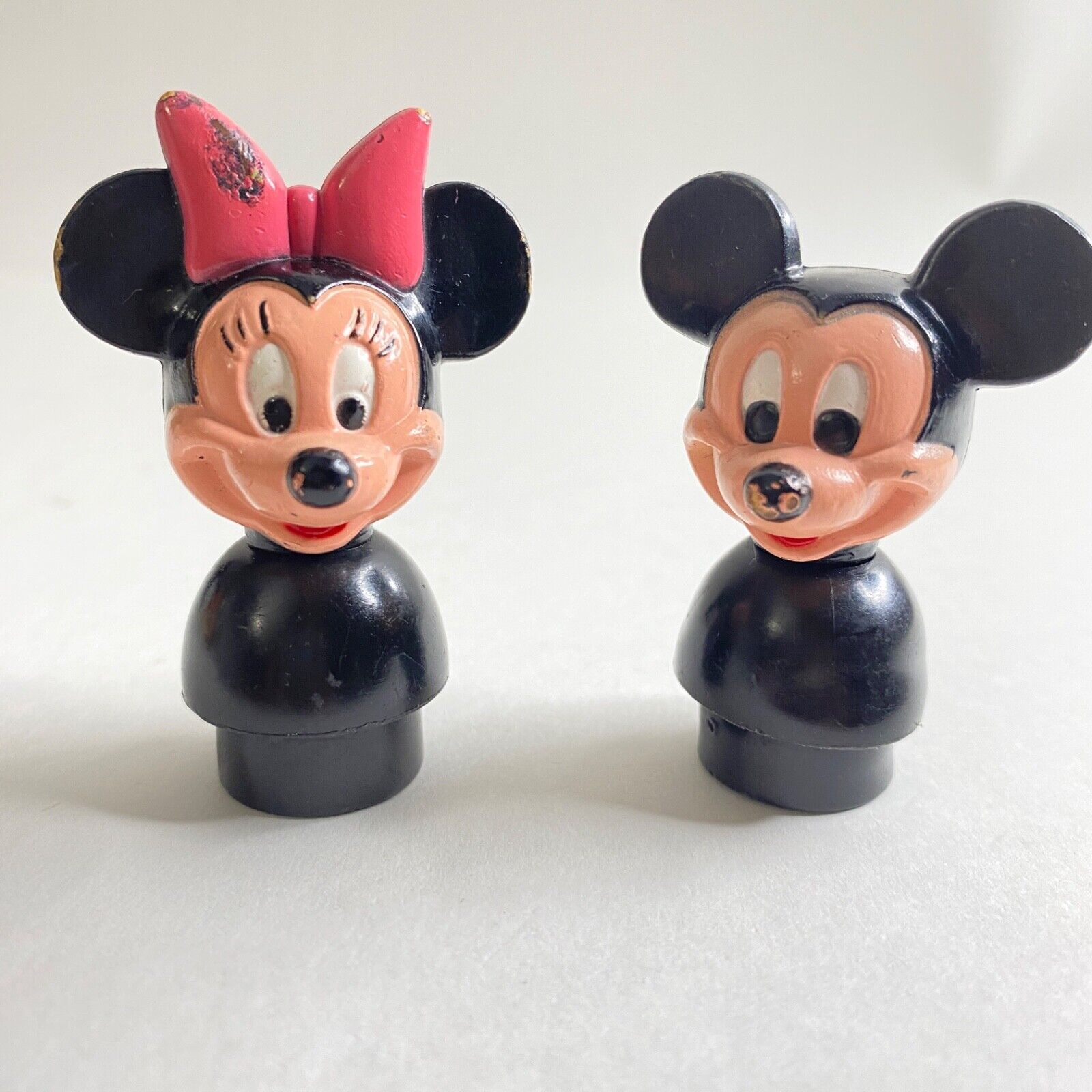 Vintage Disney ILLCO Little People Mickey Minnie Mouse fit Fisher Price lot