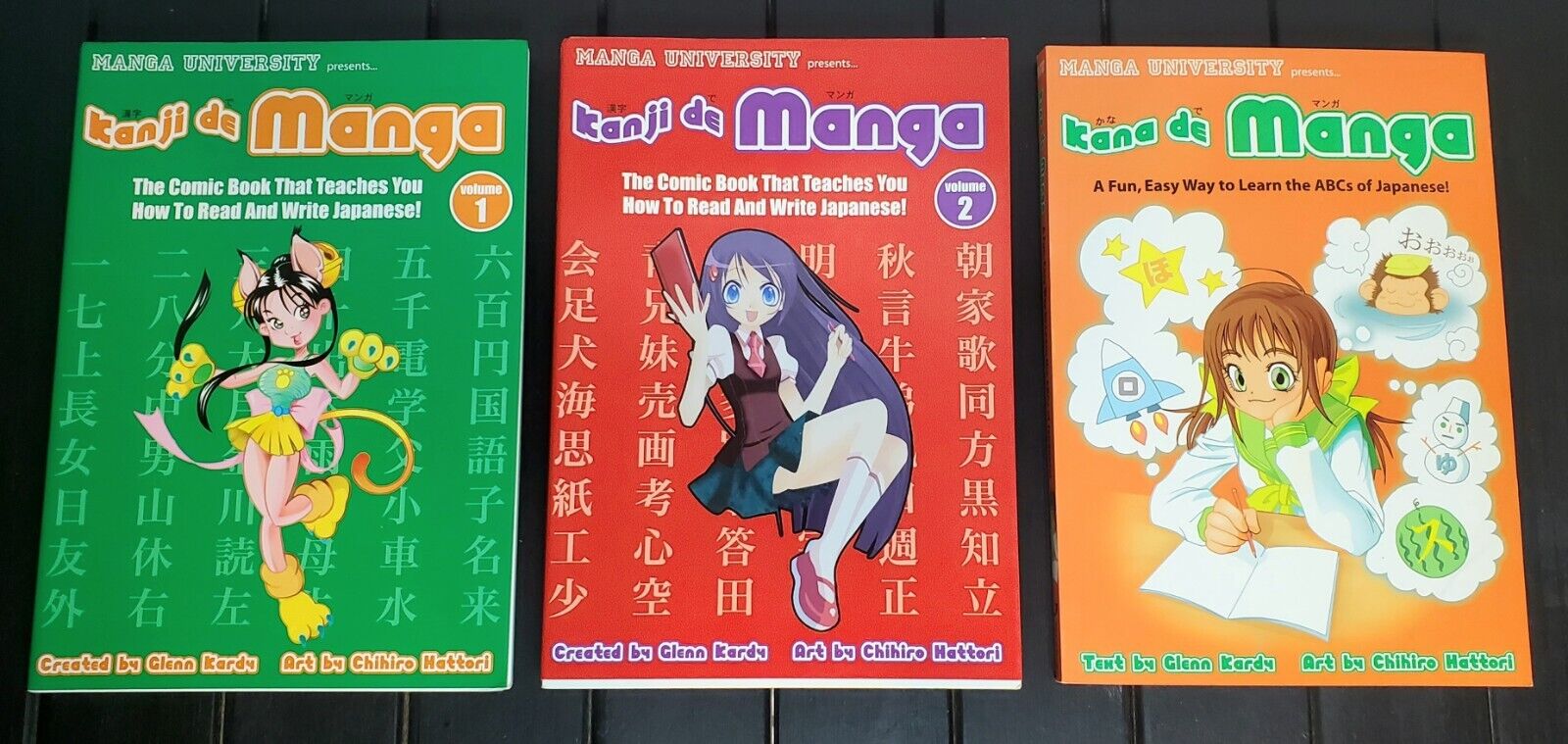 Kanji de Manga Vol 1 & 2, Kana de Manga (Manga University) Learn Japanese