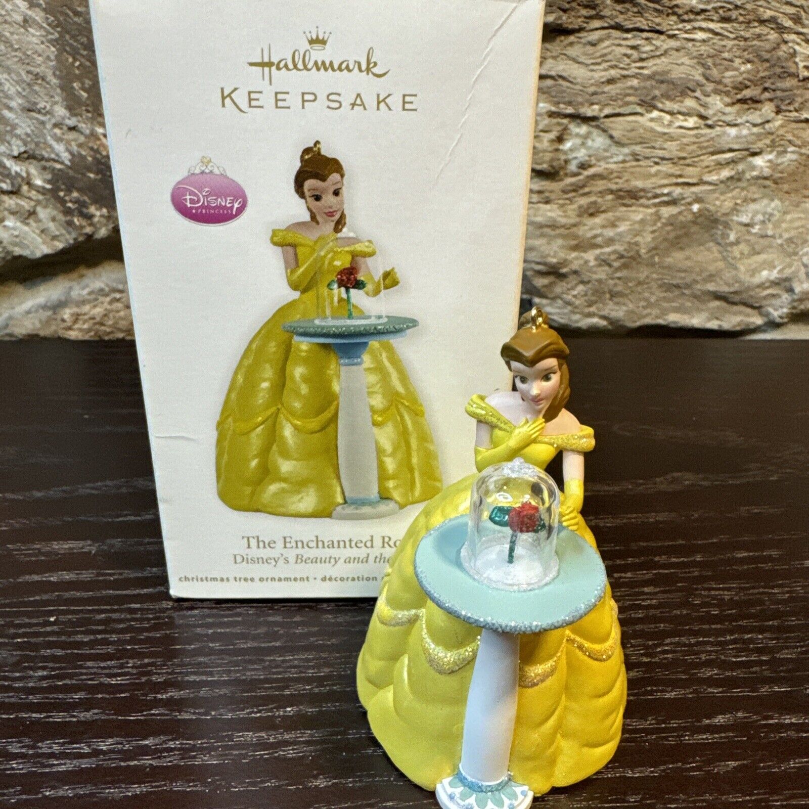 2011 Enchanted Rose Hallmark Ornament Beauty and The Beast Disney Belle