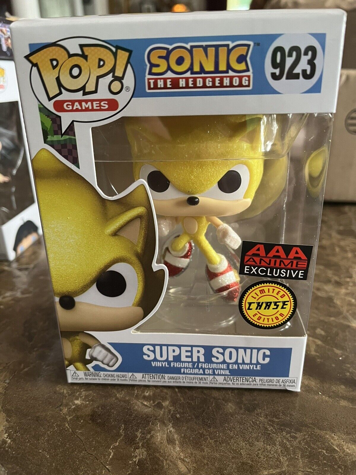 Funko Pop Sonic the Hedgehog  Super Sonic 923 Chase AAA Exc. w/Hard Protector🔥