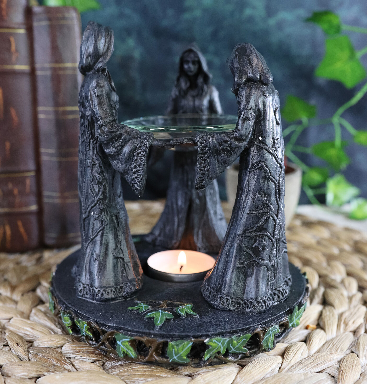 Ebros Triple Goddess Maiden Mother & Crone Candle Holder Oil Wax Warmer 5.8\