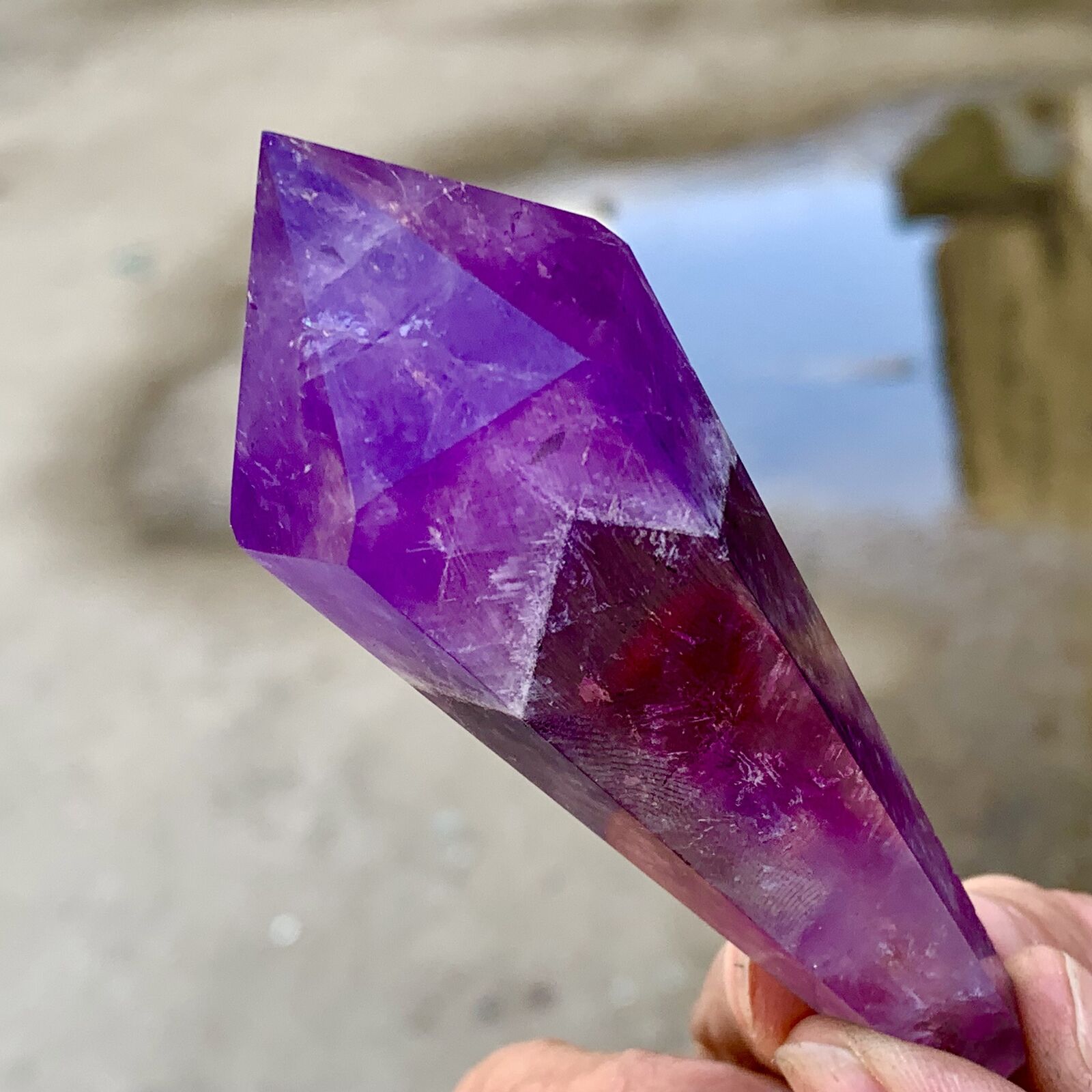 82G Natural Dream Amethyst Quartz Crystal Single End Magic WandTargeted Therapy