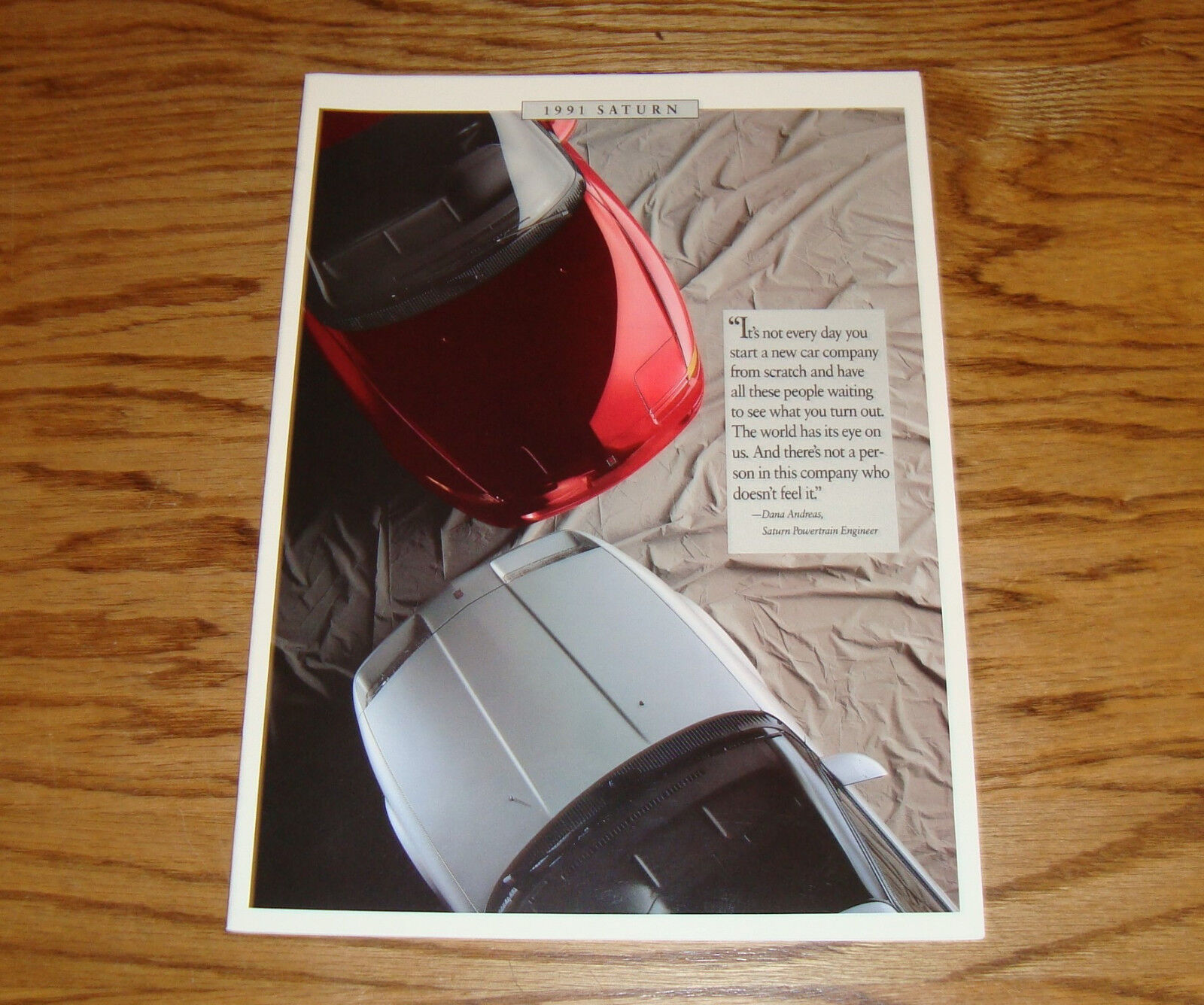 Original 1991 Saturn Full Line Sales Brochure 91 SL1 SL2 SC