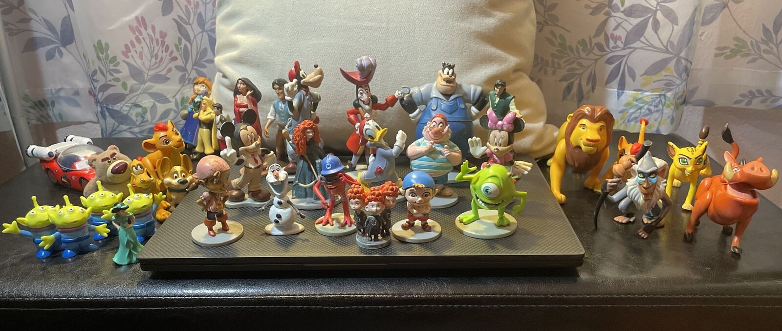 Disney Pixar Mixed Lot of 36 PVC Plastic Cake Toppers And Assorted Small Figures