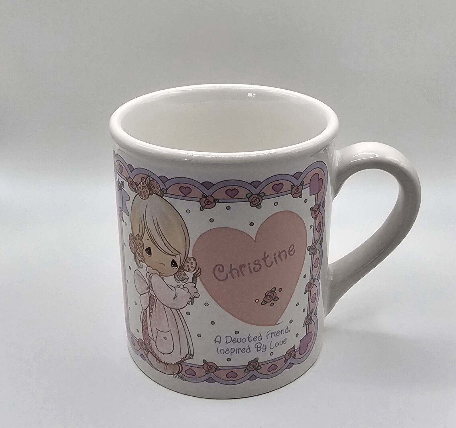 Vintage Precious Moments Collection Christine Personalized Name 9oz Cup 1989 