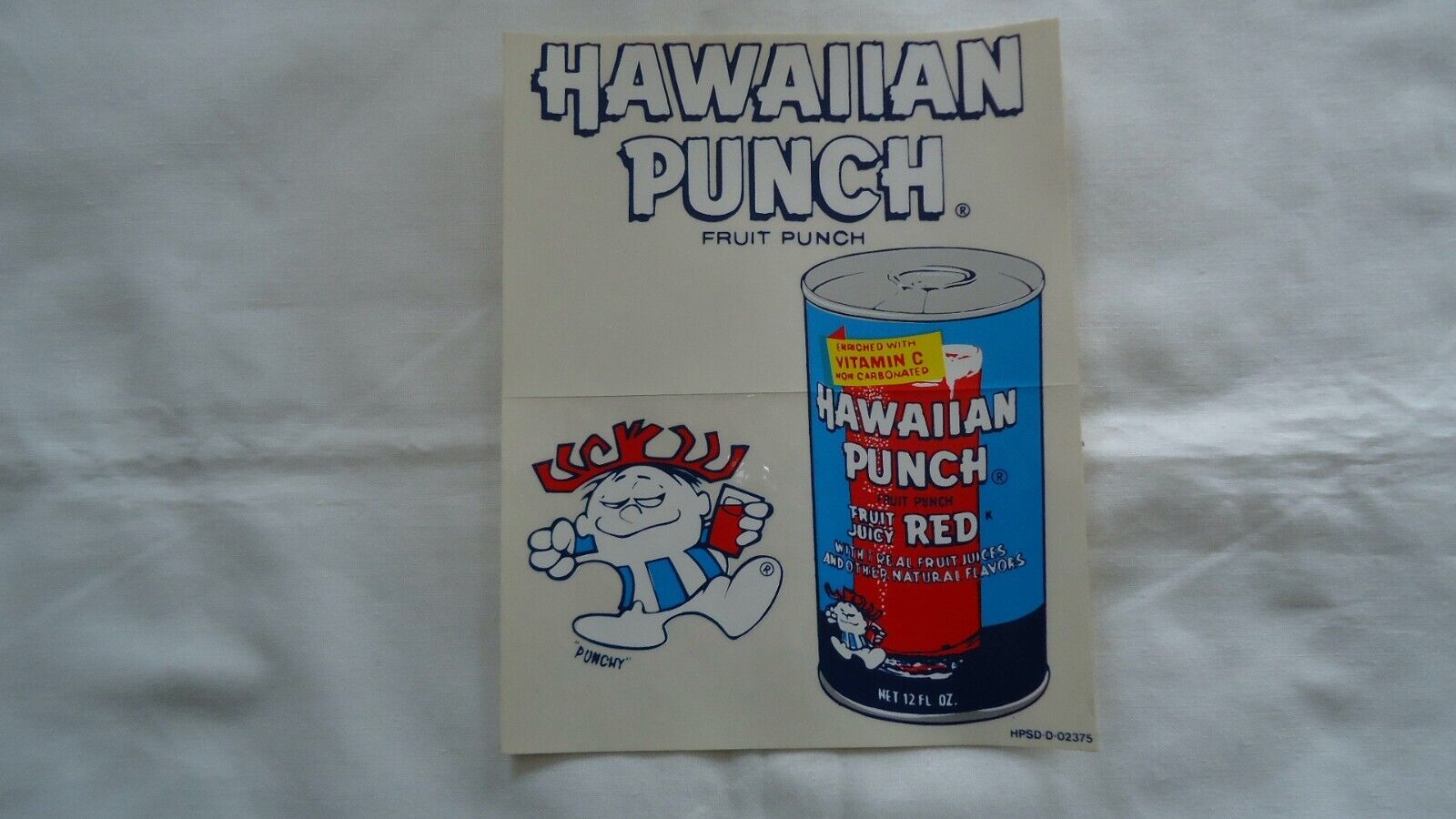 HAWAIIAN PUNCH DECAL Punchy Classic 1970\'s