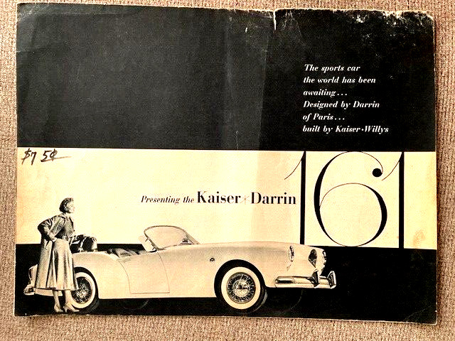 1953 KAISER DARRIN 161 - LARGE Brochure - Folder Poster - ORIGINAL / Rough.
