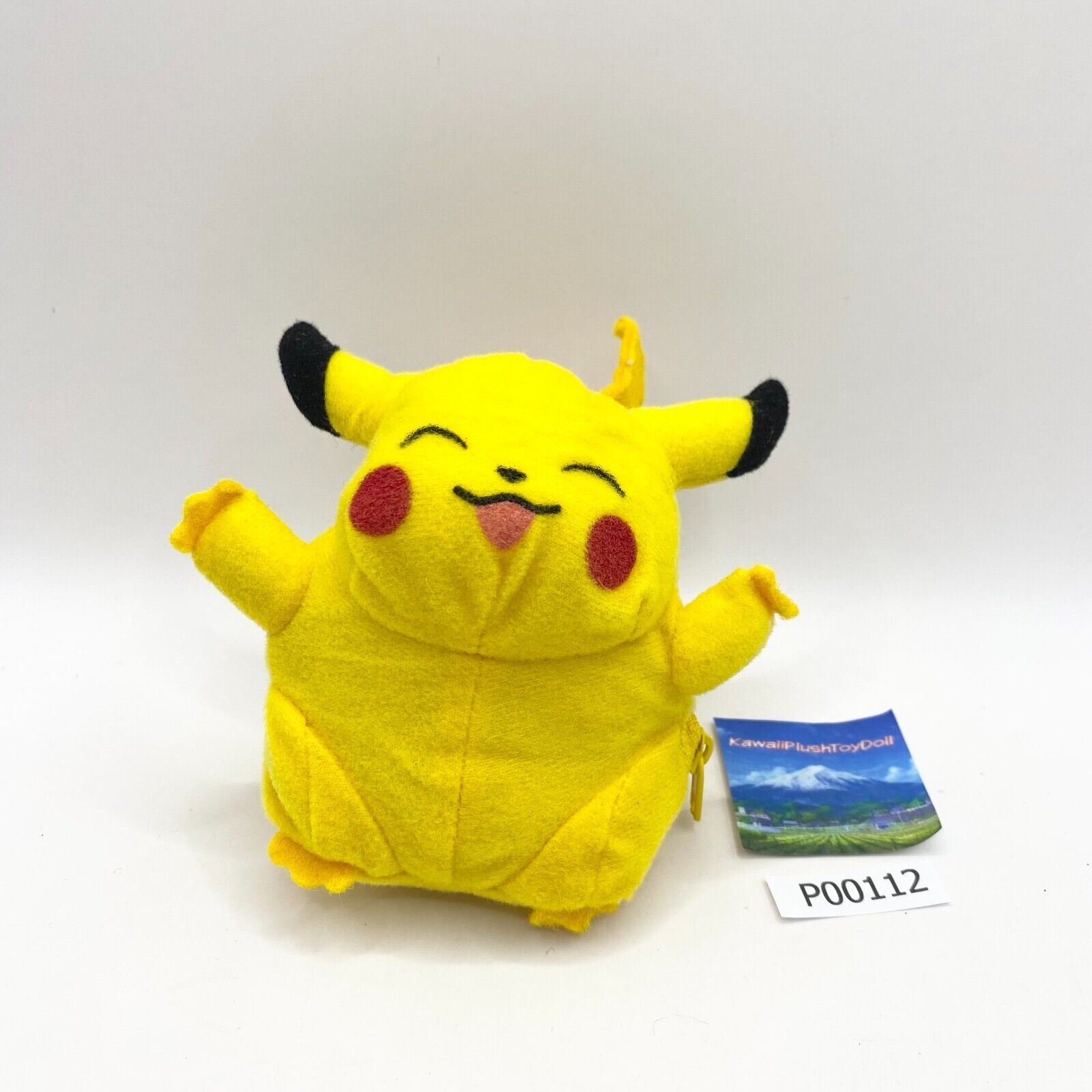 Pikachu P112 Reversible Pokemon Zipper Soft Pokeball Tomy Plush 4\