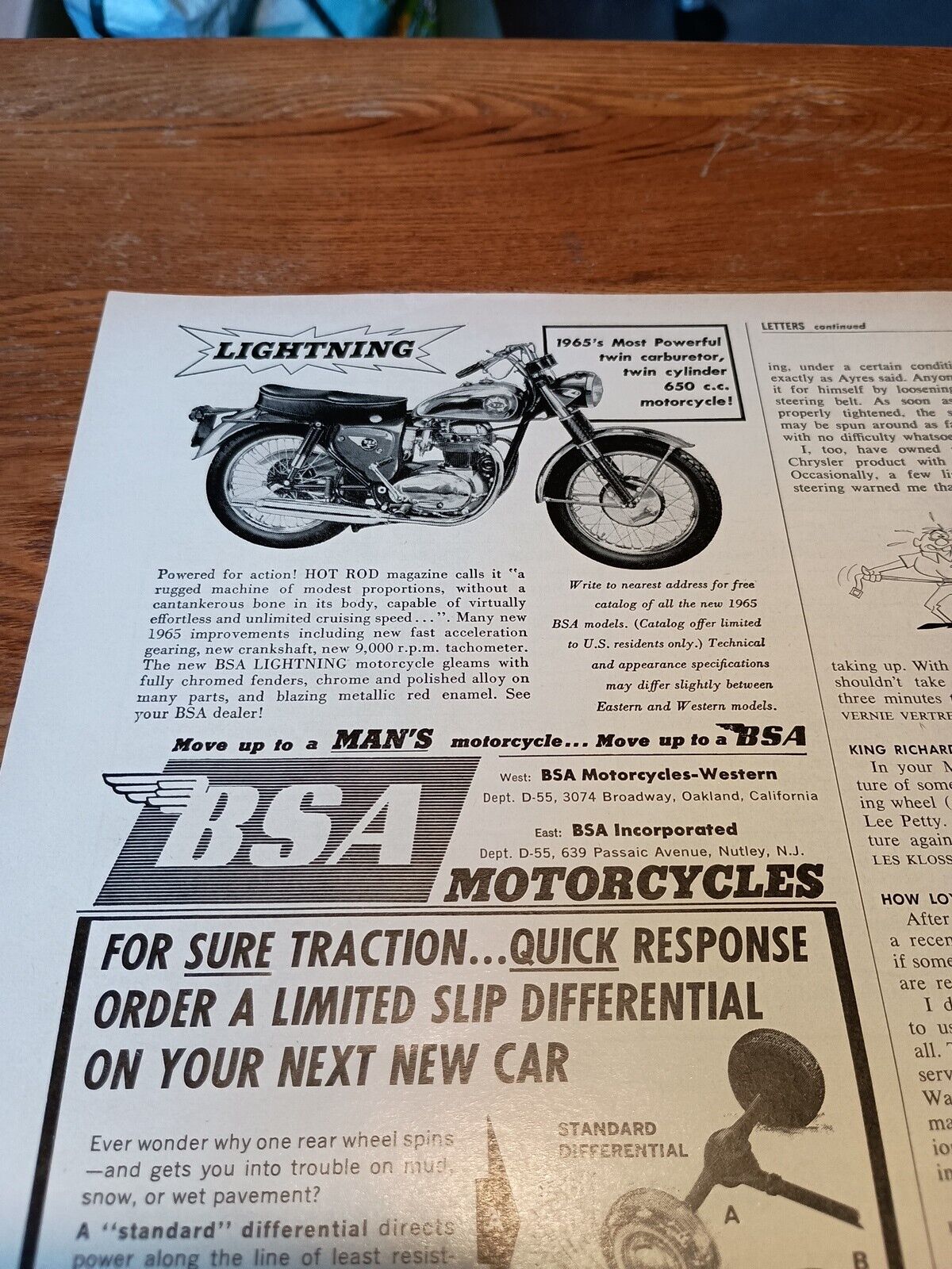 1965 BSA Motorcycle Lightning Fast