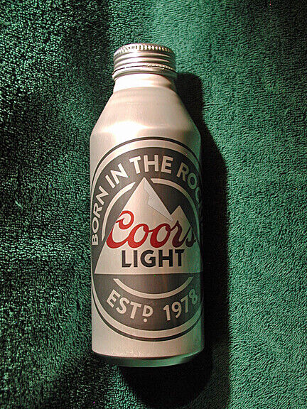 Coors Light, MT Aluminum Bottle, Born in the Rockies,16 Ounce, Dated 2015