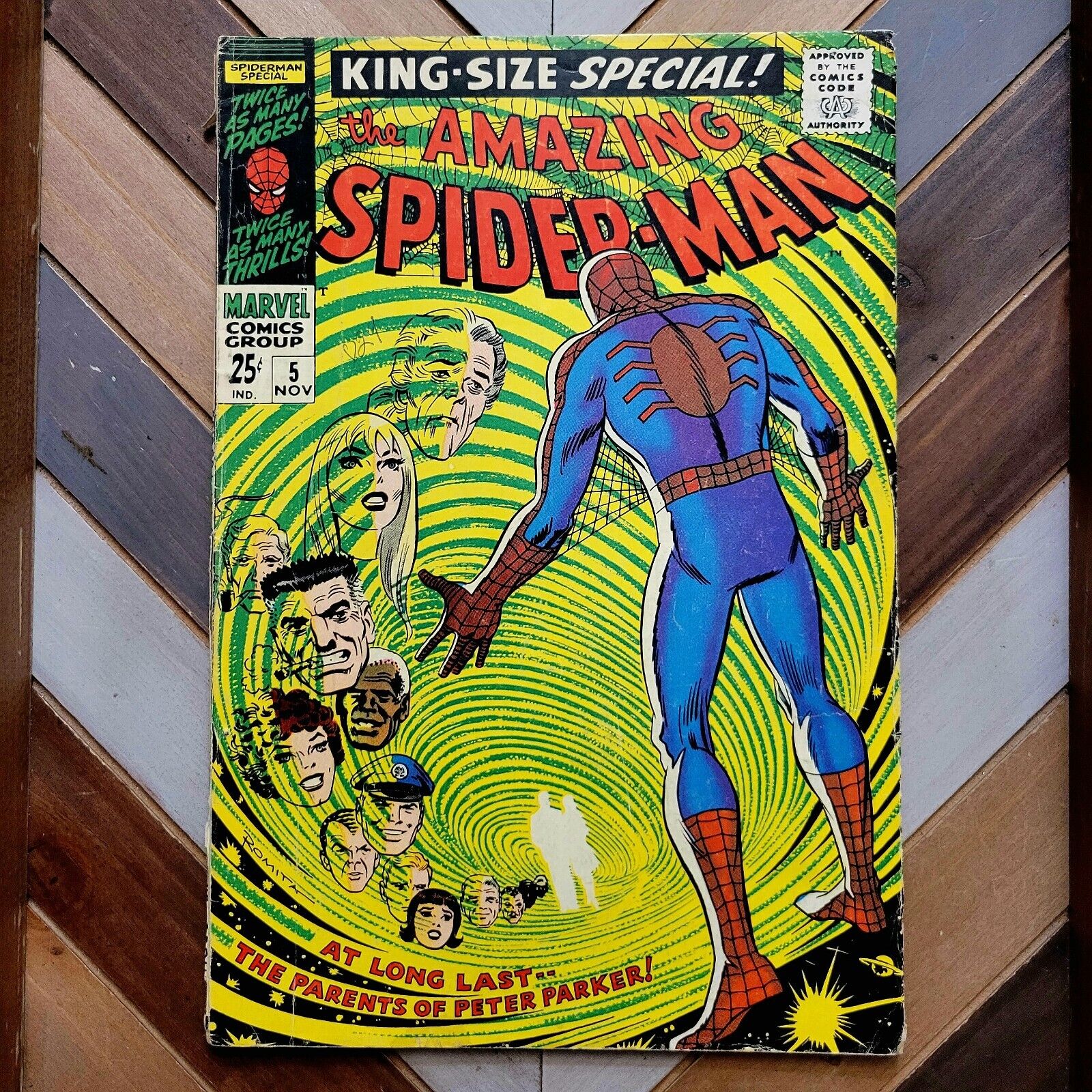 SPIDER-MAN ANNUAL #5 VG (Marvel 1968) Intro PETER PARKER'S Parents RED SKULL