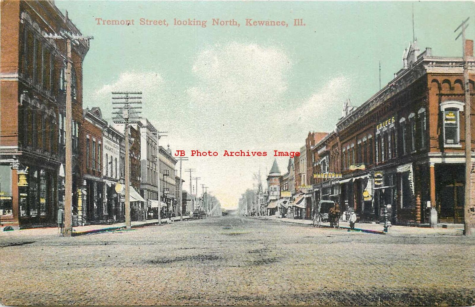 IL, Kewanee, Illinois, Tremont Street, Looking North, Business Section, Kresge