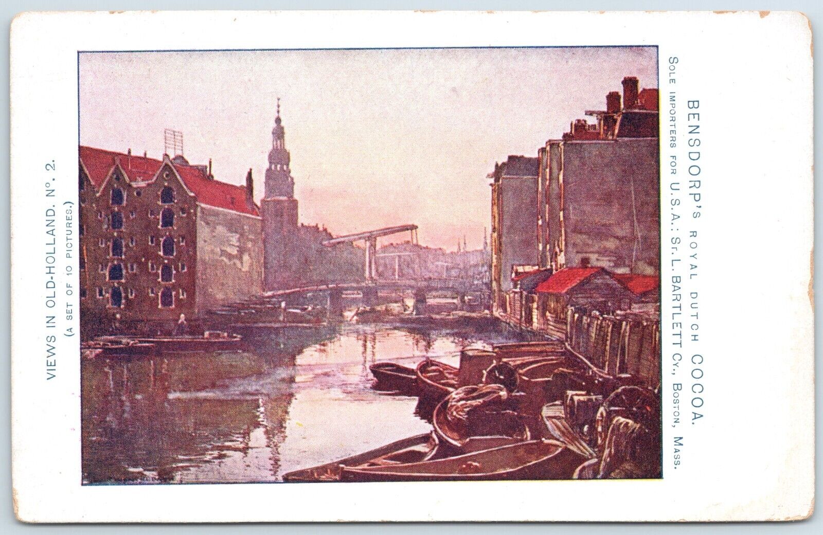 1900s Advertising PMC Postcard BENSDORP\'S ROYAL DUTCH COCOA Holland Views No. 2