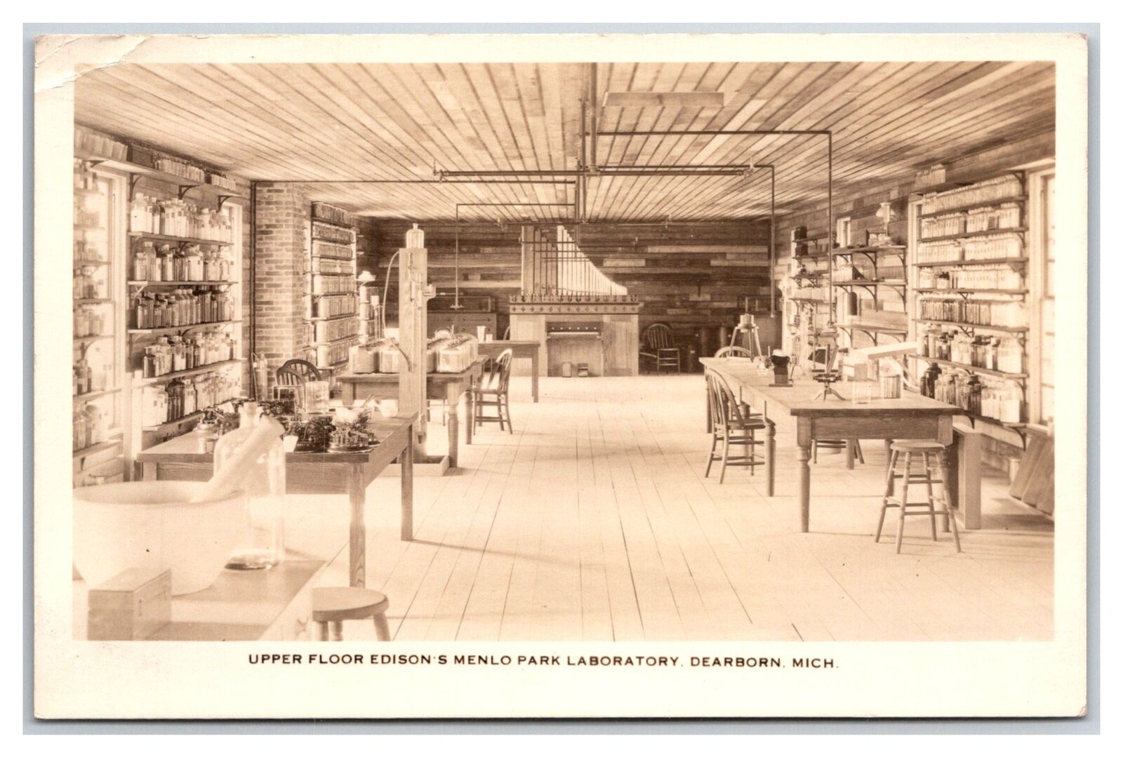 Dearborn MI-Michigan, Edison's Menlo Park Laboratory, Vintage Antique RPPC