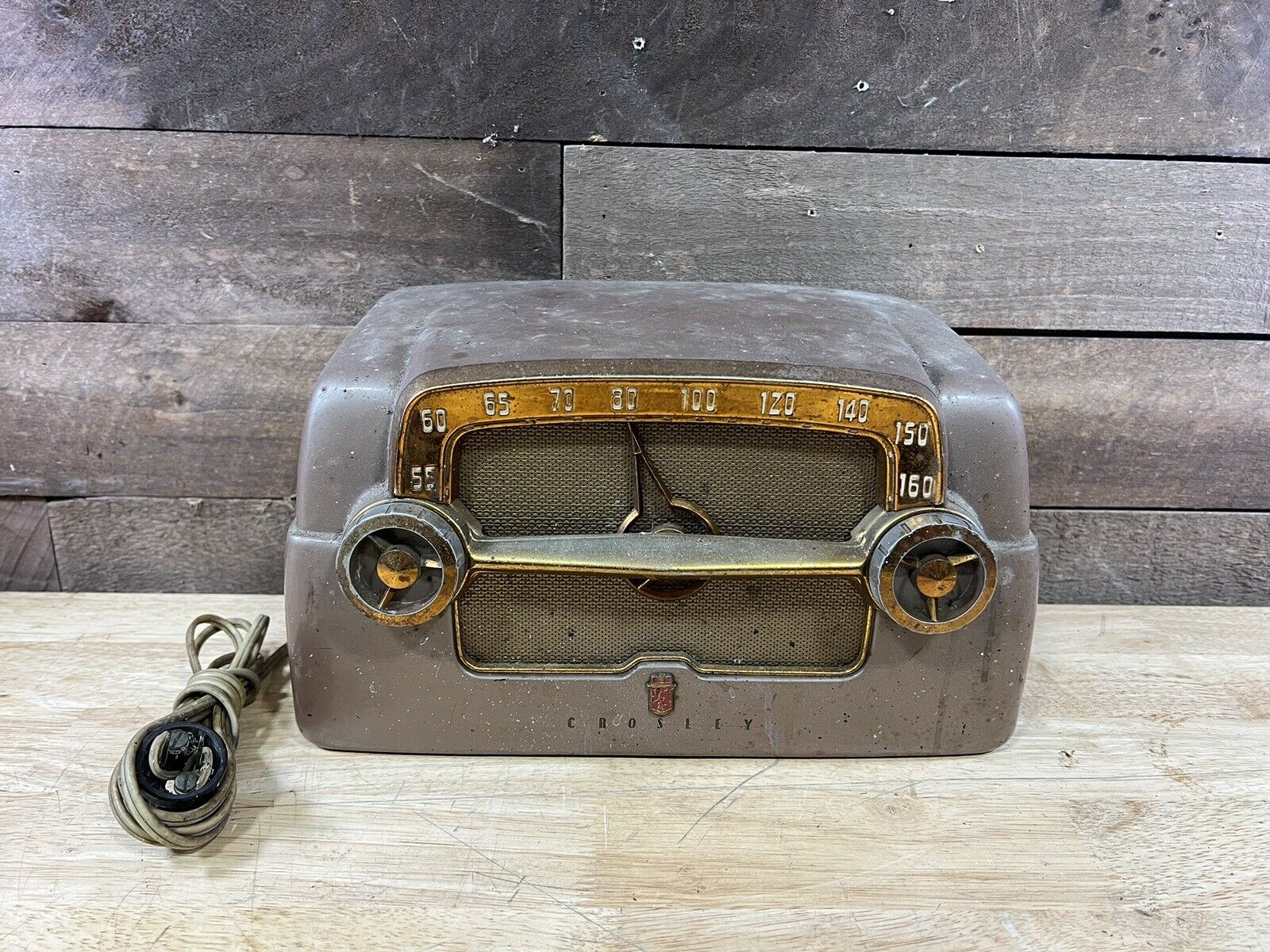 Vintage Crosley Radio Model E-15 TN For Parts
