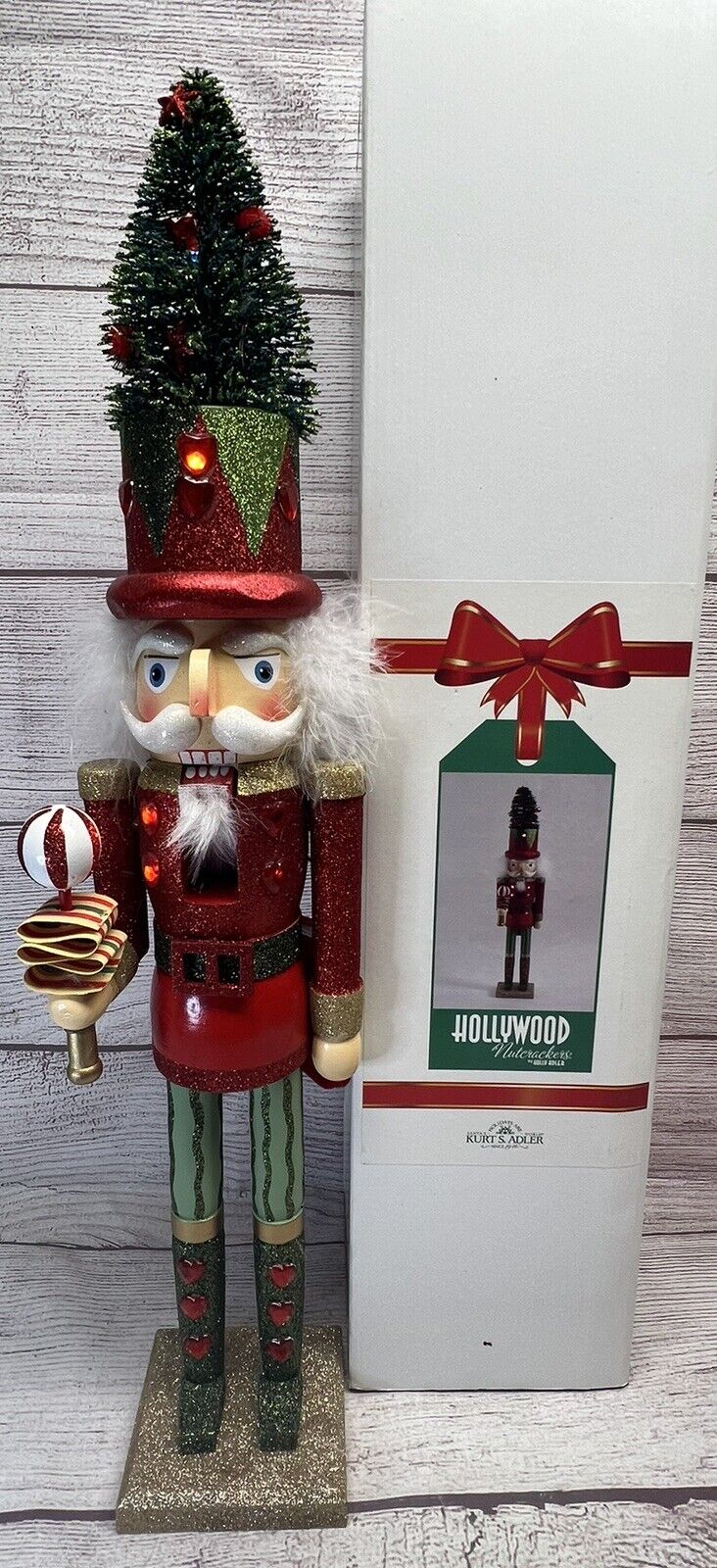 Holiday Kurt  & Holly Adler Hollywood The Twinkling Tree Topped Nutcracker 25.5”