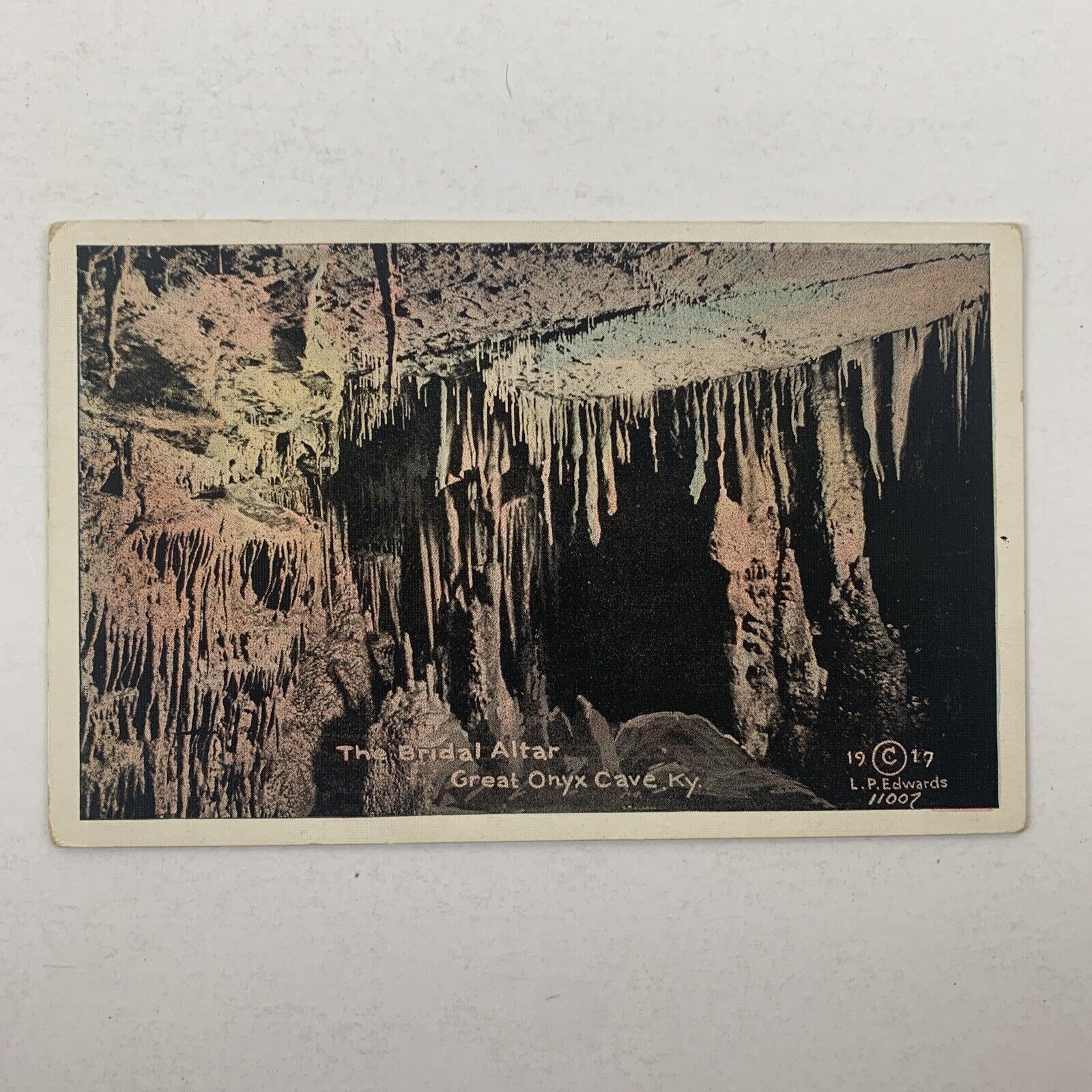 Postcard Kentucky Great Onyx Cave KY Bridal Altar 1917 Posted White Border