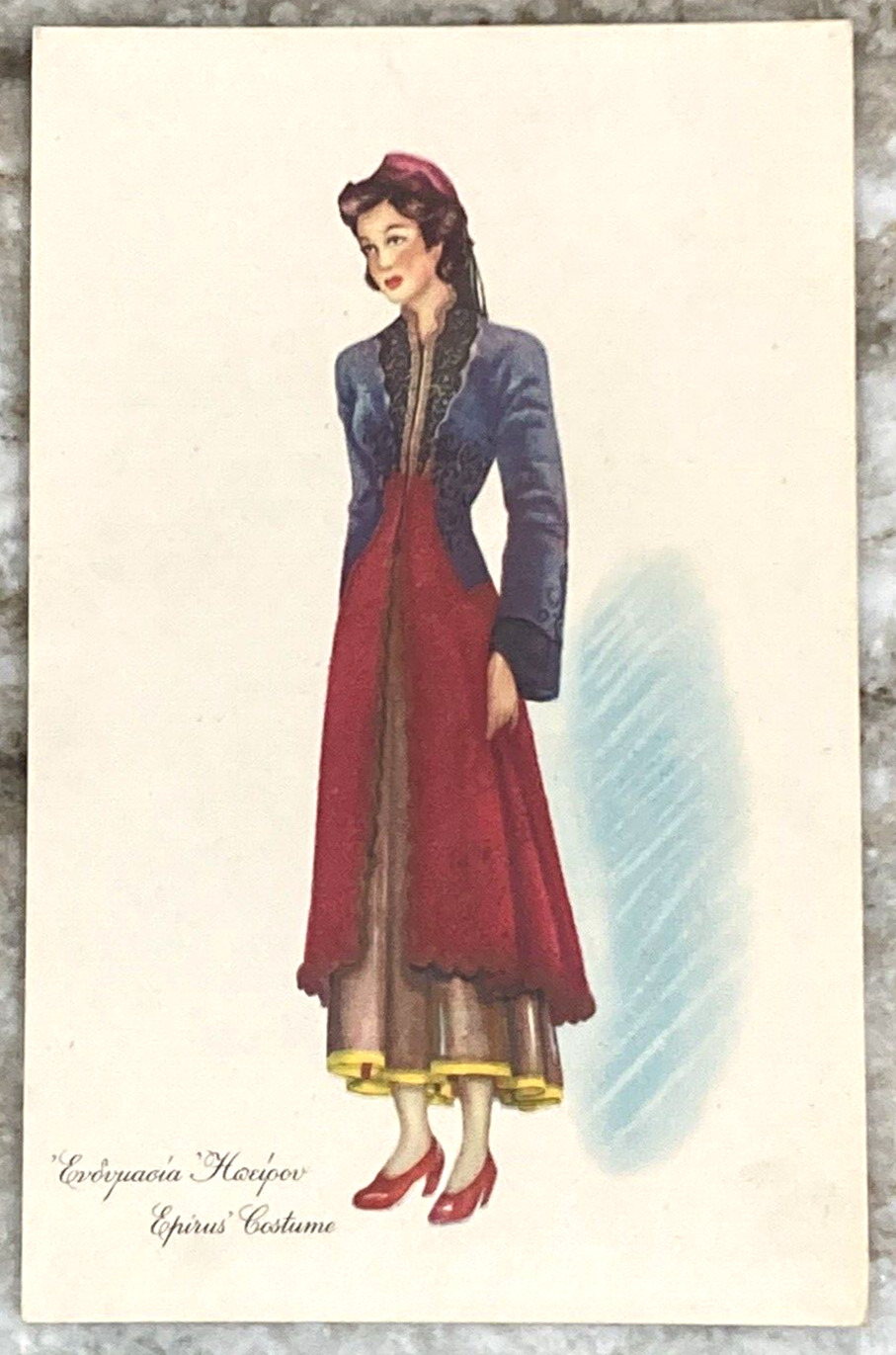 Epirus Costume Edition THEO Greece Artistic Womans Fashion Postcard 2466