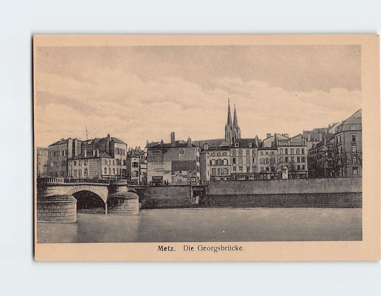 Postcard Die Georgsbrücke Metz France