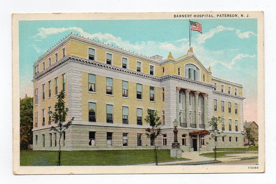 WB Postcard, Barnert Hospital, Paterson, New Jersey