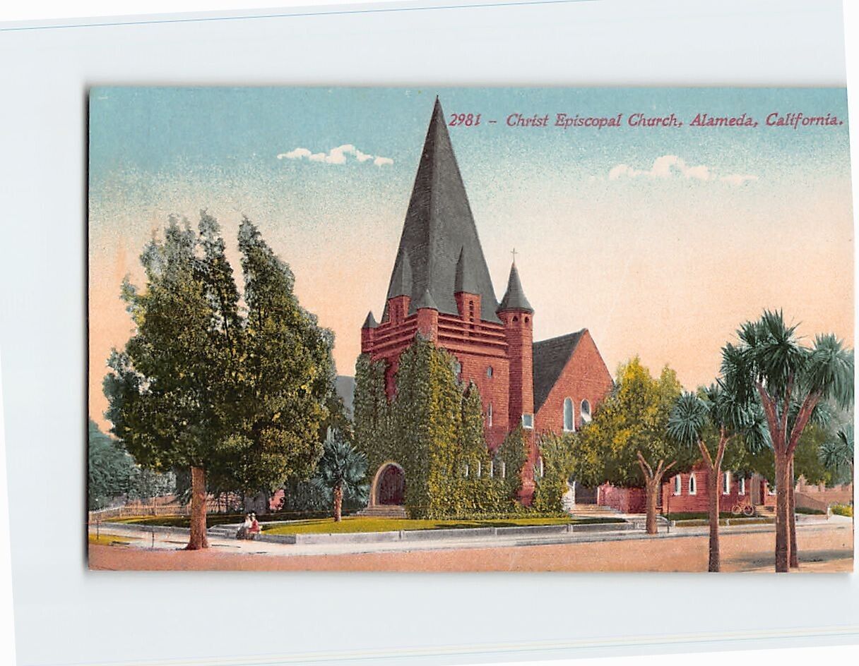 Postcard Christ Episcopal Church Almeda California USA