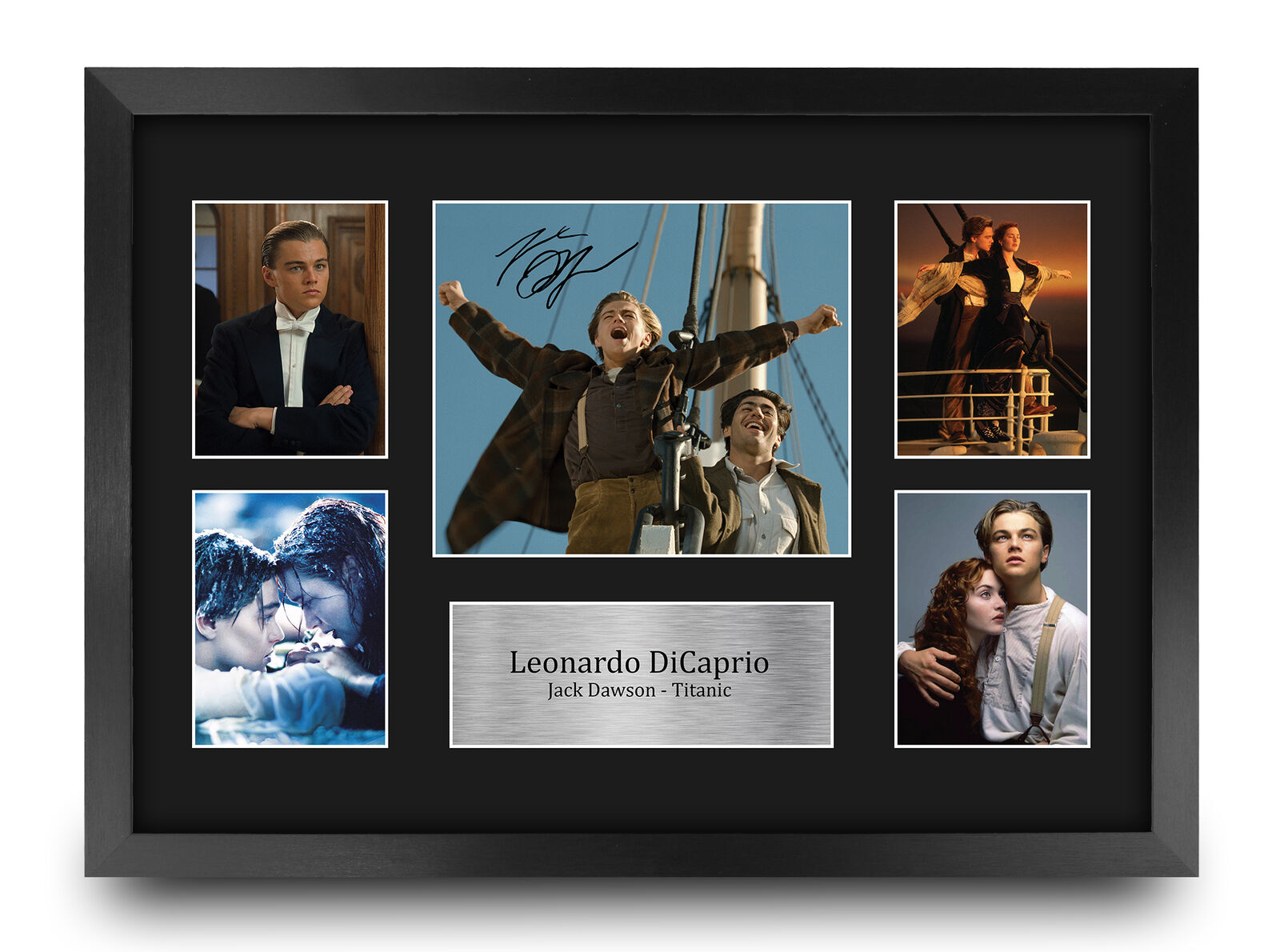 Leonardo DiCaprio Titanic A3 Framed Signed Autograph Picture Gift for Movie Fans