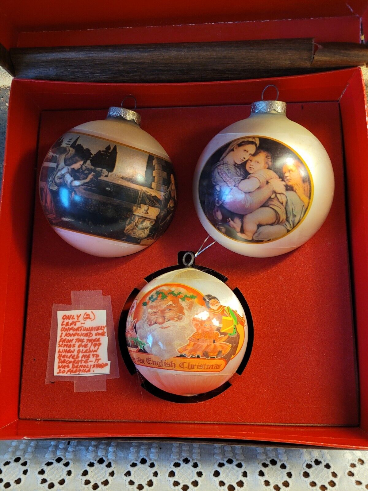 Vintage Artists Collection Three Ornaments .gift From Nigel