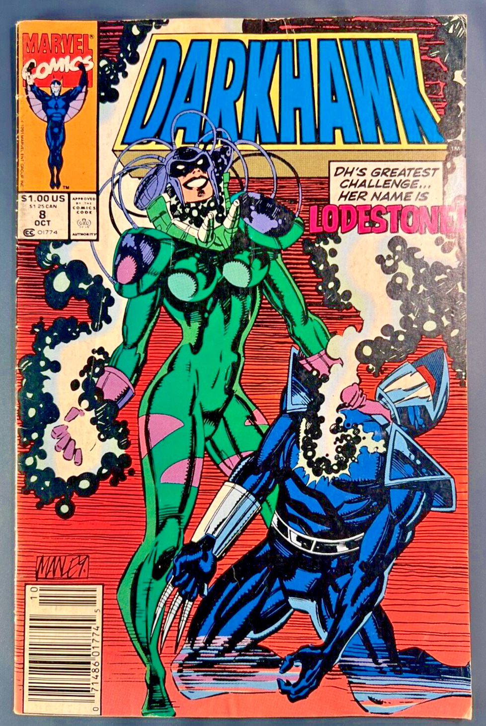 DARKHAWK #8 Original Marvel Comics Lodestone Oct. 1991