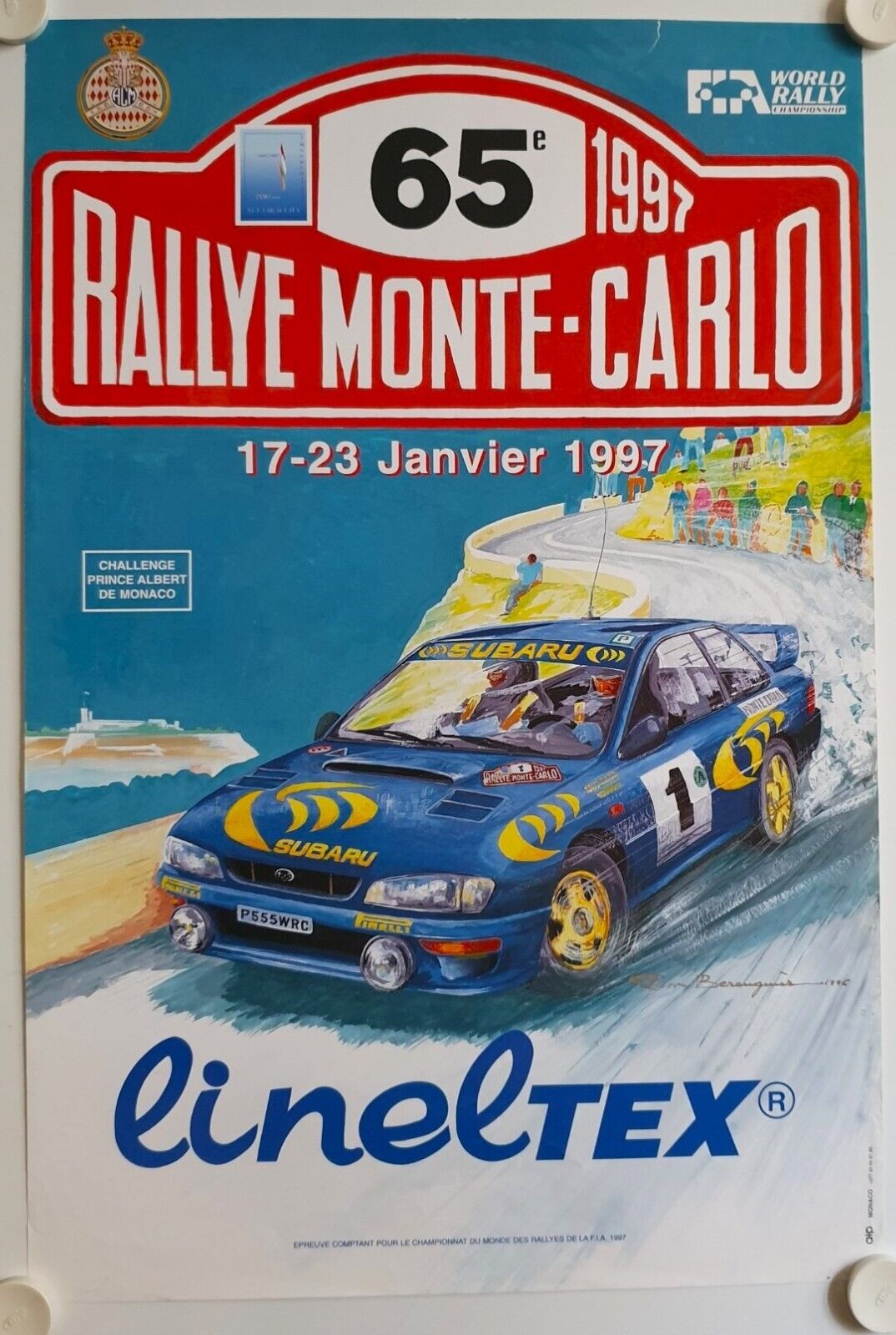 Pierre BERENGUIER 1997 RALLEY MONTE CARLO 65th Poster