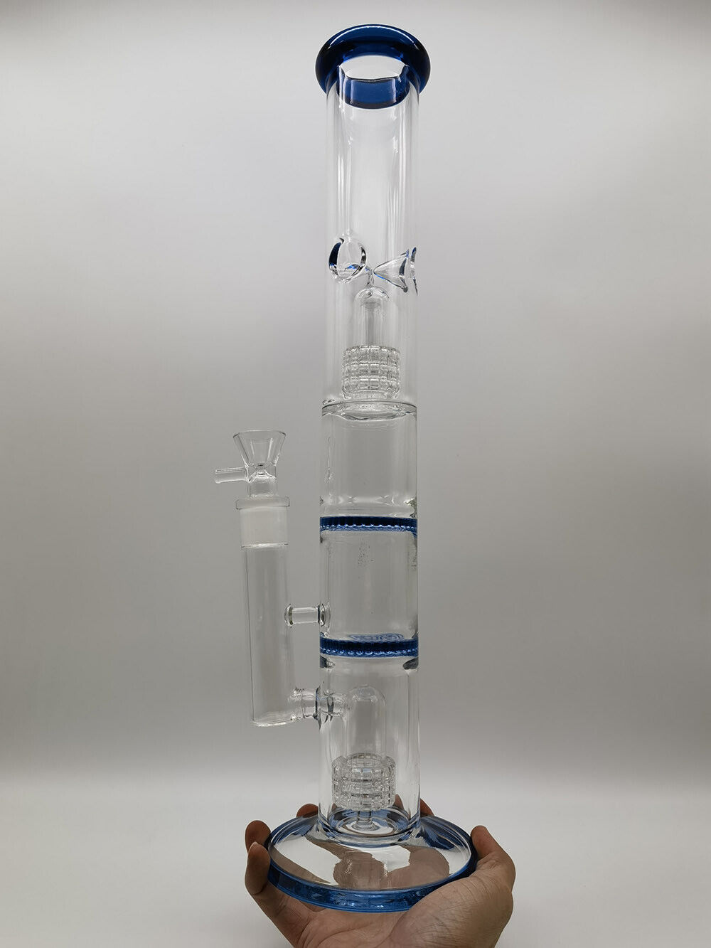 16.7 inch Heavy Glass Bongs Dome Percolator Water Pipe Recycler Smoking Hookah