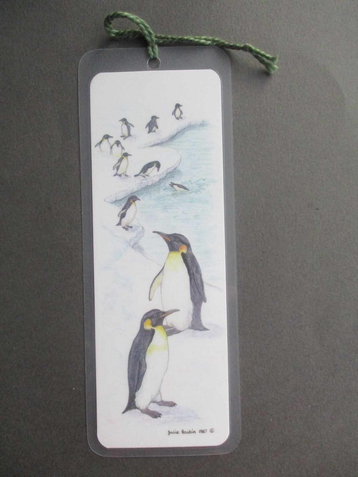Art Bookmark Emperor Penguins Julie Hockin Painting Nature Wildlife