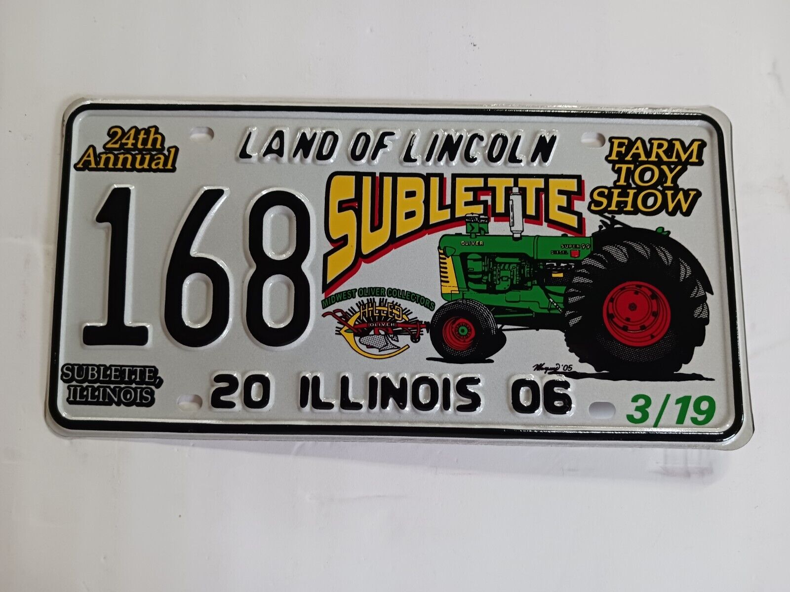 2006 Illinois IL Special Event 168 License Plate 24th Annual Farm Toy Show
