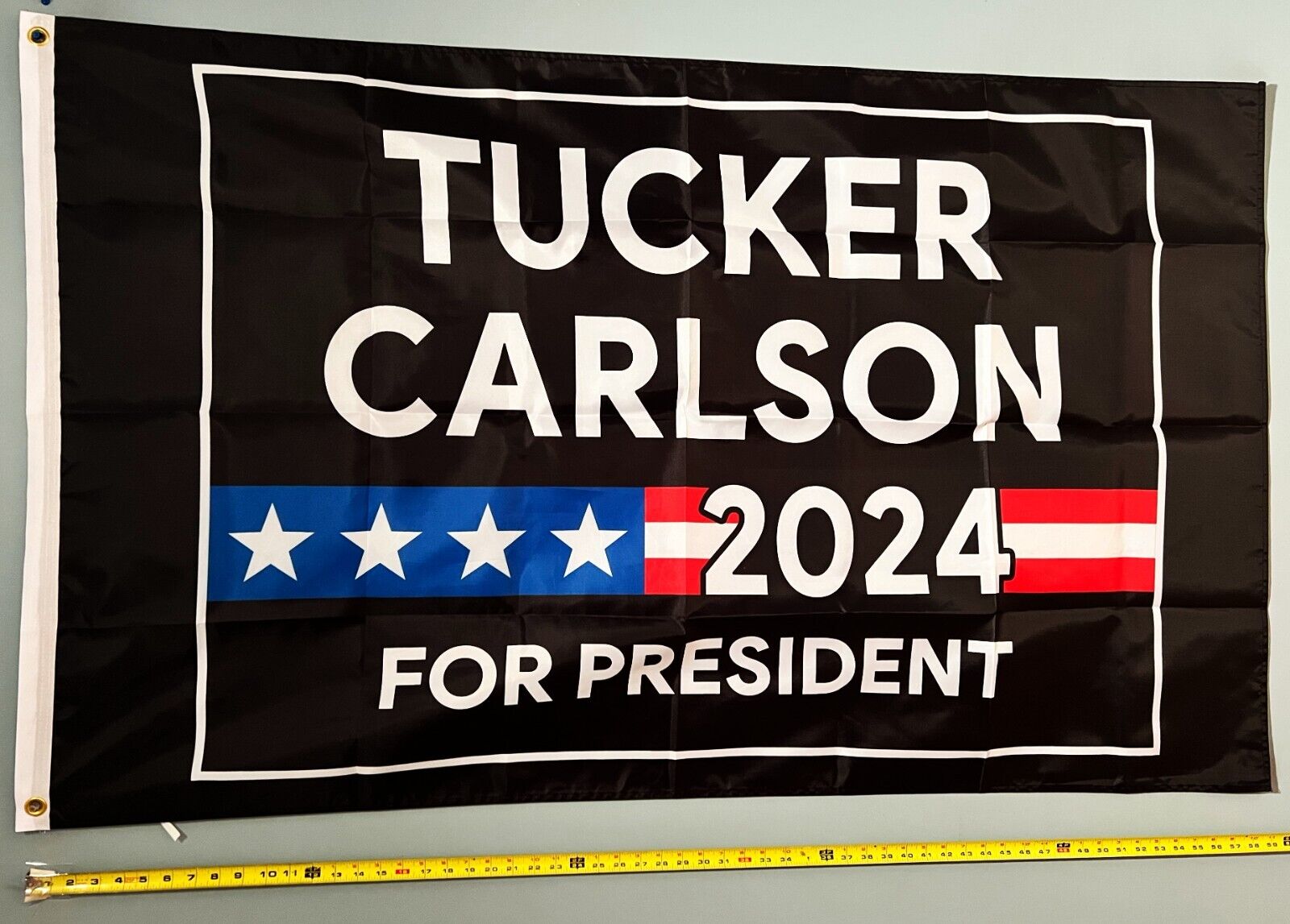 Tucker Carlson FLAG FREE USA SHIP M Trump Vivek Republican America USA Sign 3x5\'