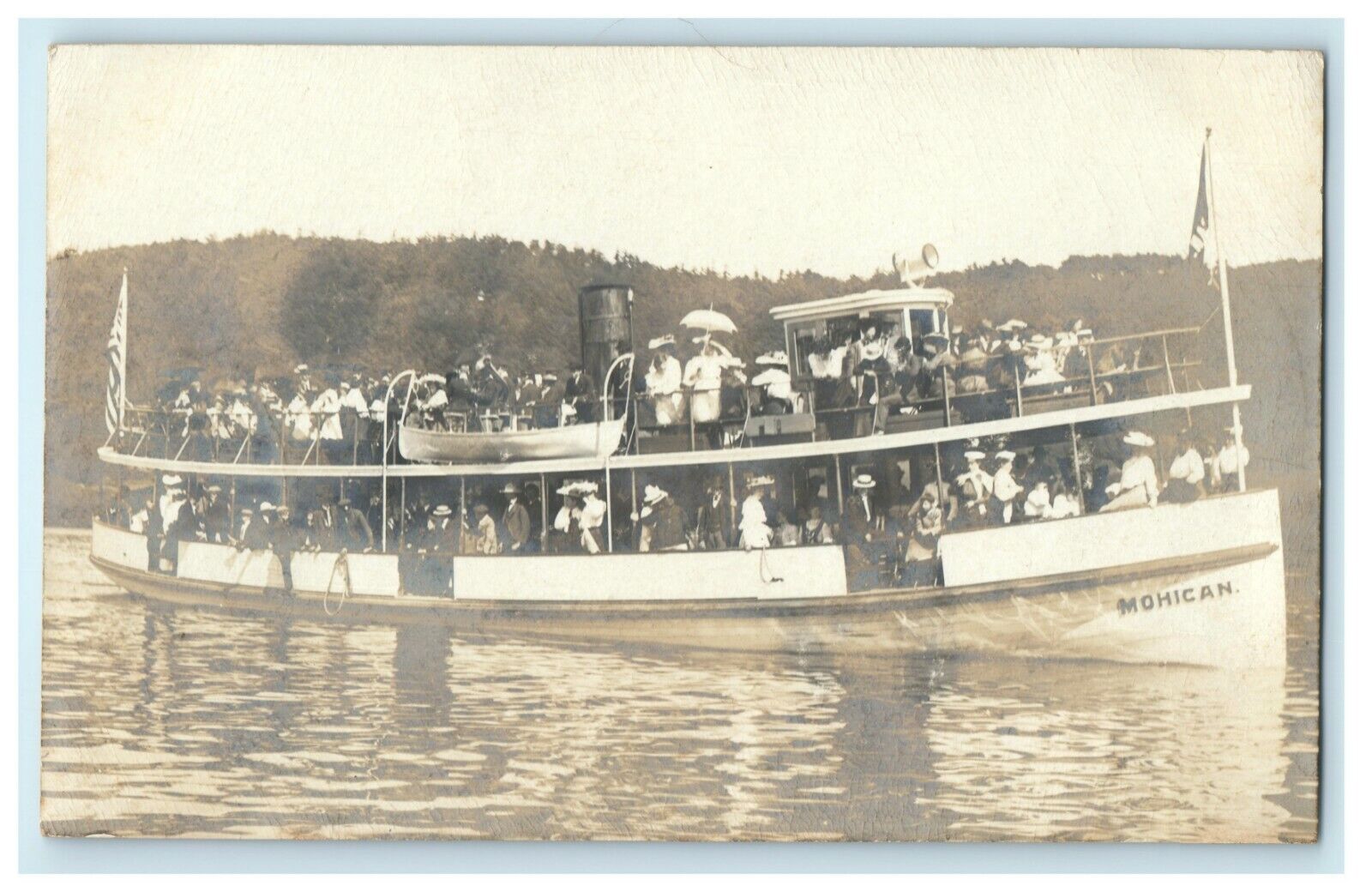 c1910\'s Mohican Sightseeing Boat RPPC Photo Cooperstown New York NY Postcard