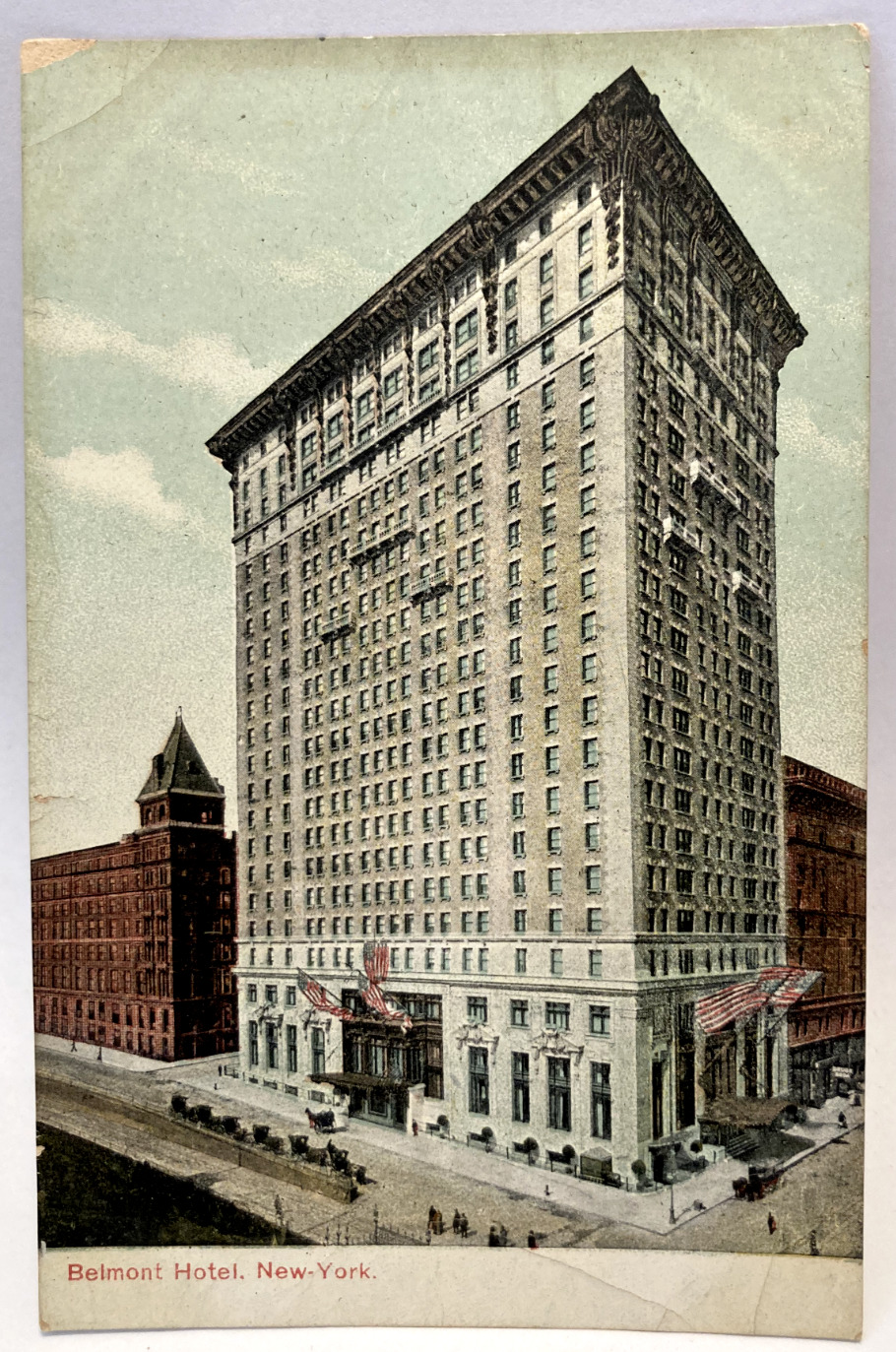 1909 Belmont Hotel, New York NY Vintage Postcard