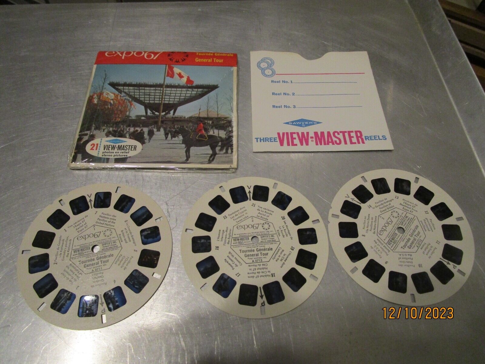 EXPO 67 GENERAL TOUR View-Master pkt A071,  1967 Montreal b334