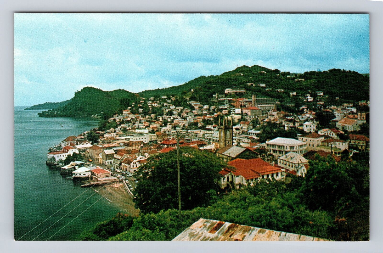 St George Grenada-West Indies, Panoramic View, the Spice Island Vintage Postcard