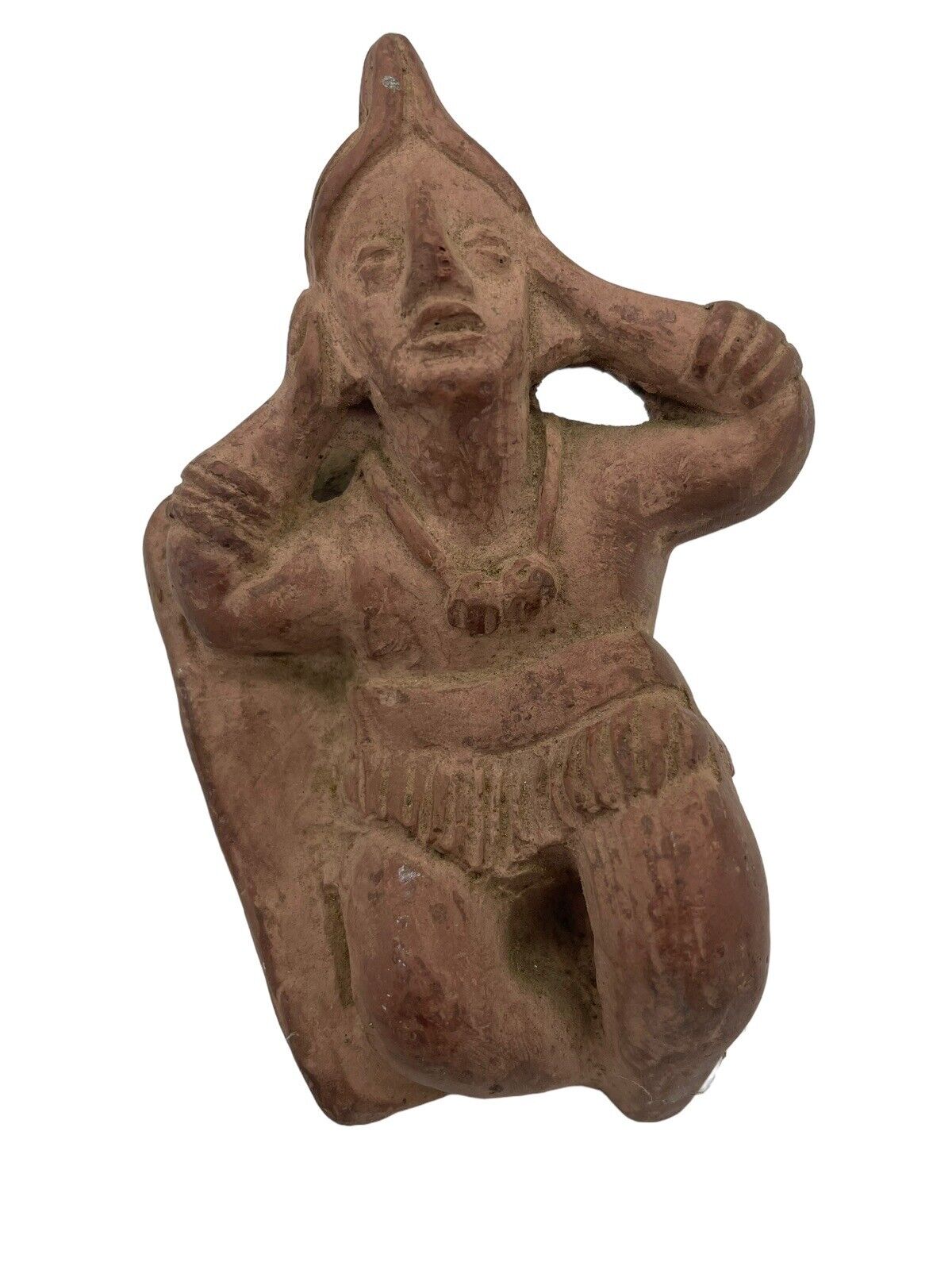 Mesoamerican Aztec Mayan Ceramic Statue Laying Chair 4\