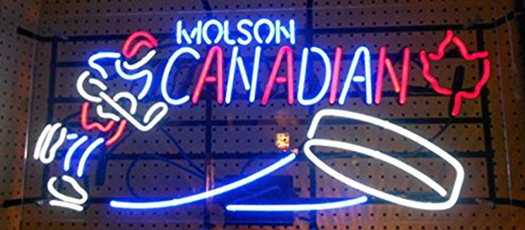 New Molson Canadian Hockey Beer Bar Neon Light Sign 24\
