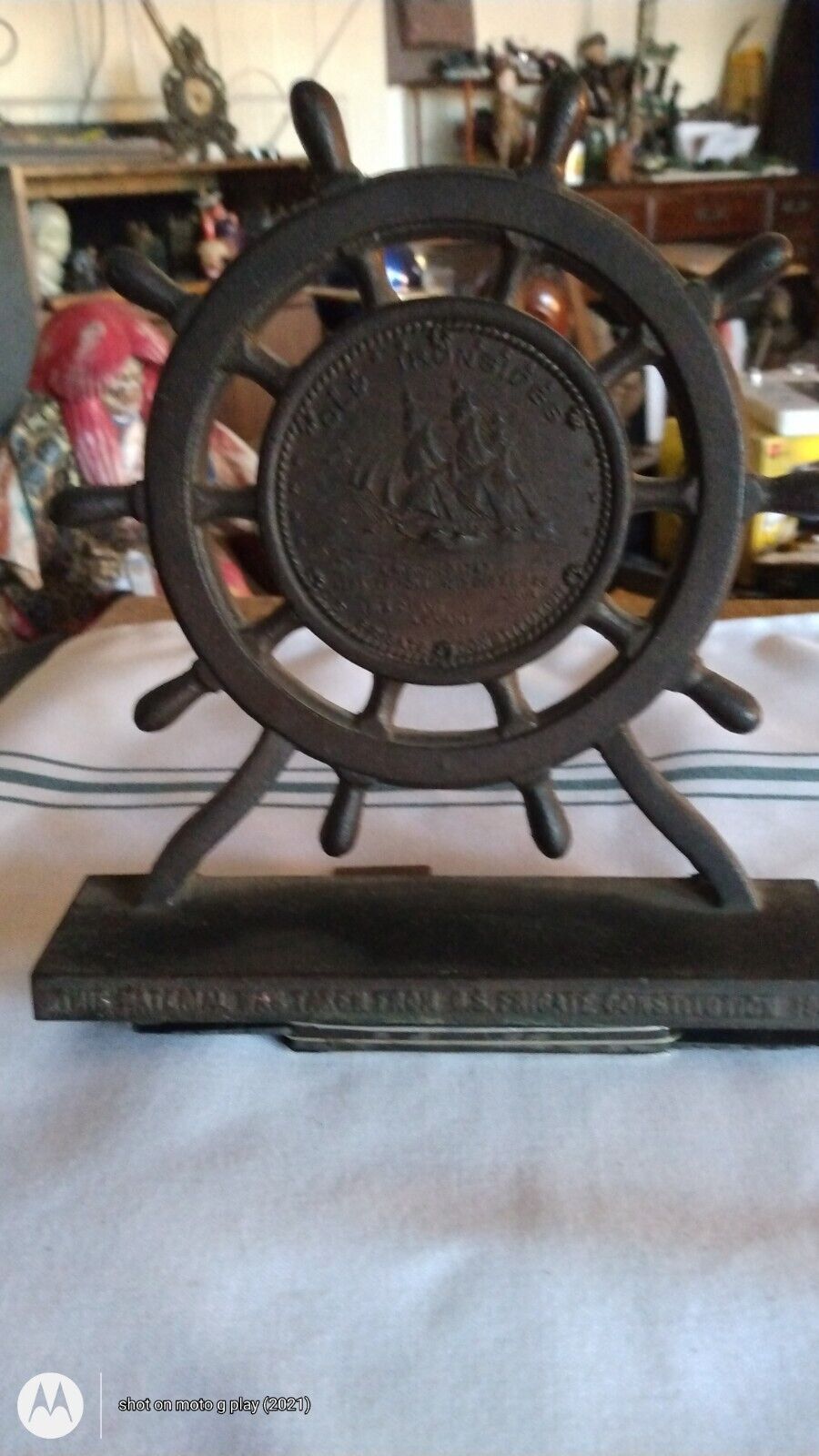 Historic Old Ironsides US Frigate Constitution Metal From The Ship Itself 1927