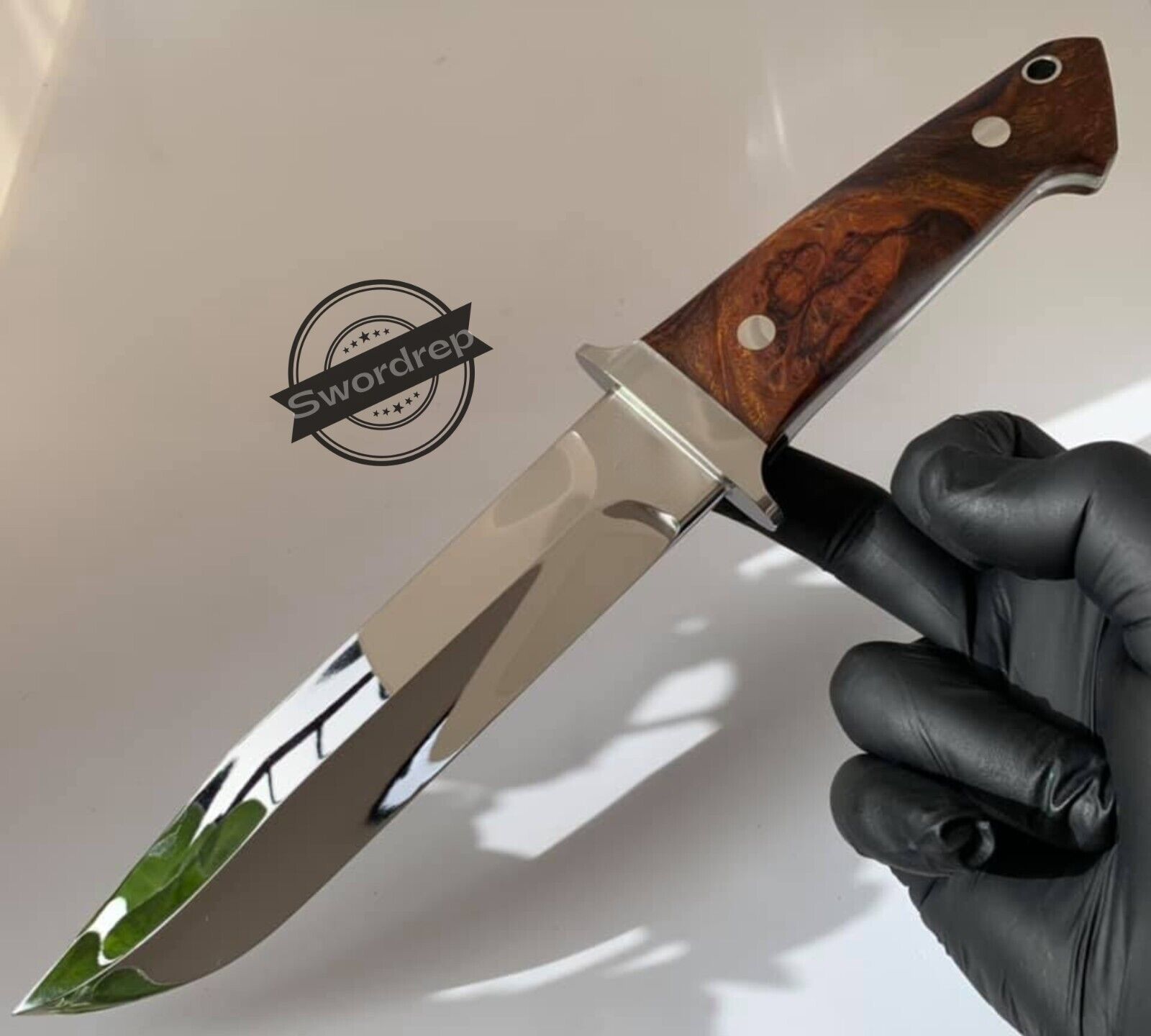 Custom Handmade D2 Steel TACTICAL BOWIE HUNTING KNIFE WITH SHEATH