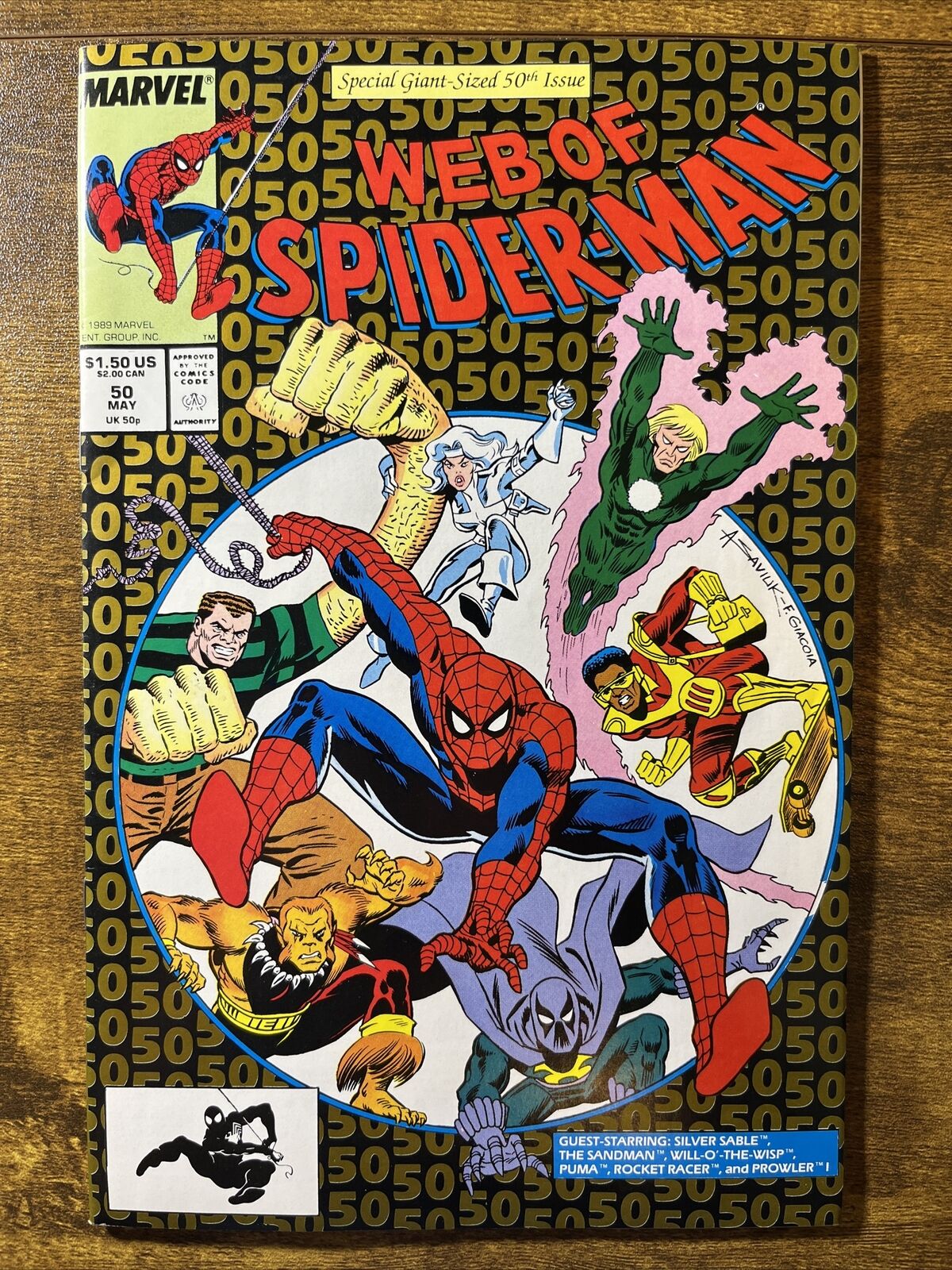WEB OF SPIDER-MAN 50 DIRECT EDITION GERRY CONWAY STORY MARVEL COMICS 1989