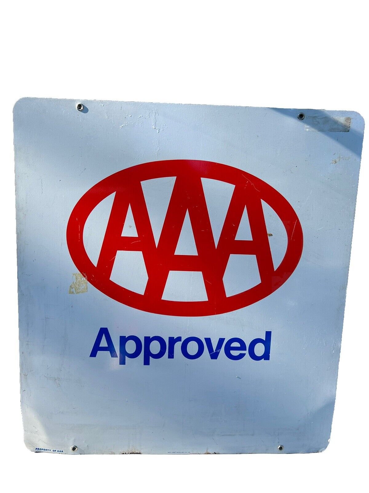 Vintage Metal AAA Roadside Double-sided Sign